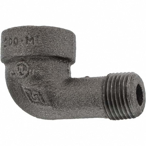 Black 90 deg Street Elbow: 1/2", Threaded