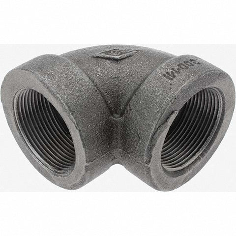 Black 90 deg Elbow: 1-1/2", Threaded