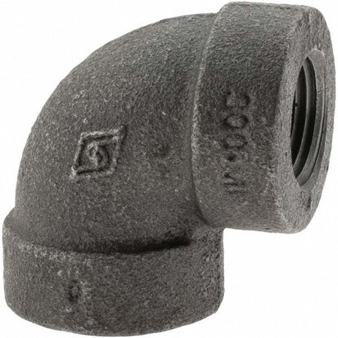 Black 90 deg Elbow: 1/2", Threaded