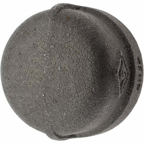 Black End Cap: 1-1/2", Threaded