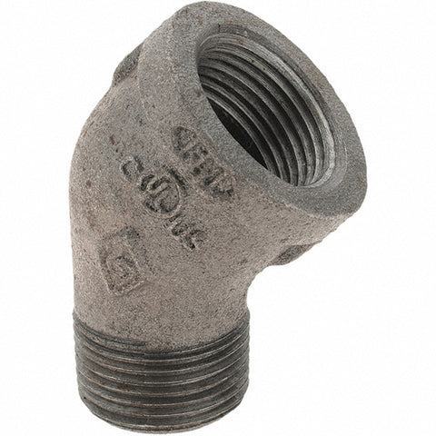 Black 45 deg Street Elbow: 3/4", Threaded