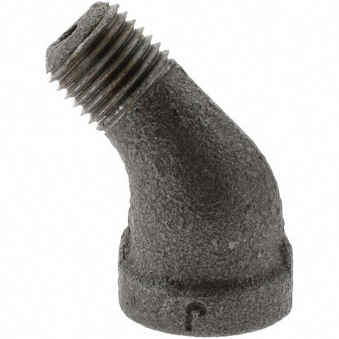 Black 45 deg Street Elbow: 1/4", Threaded
