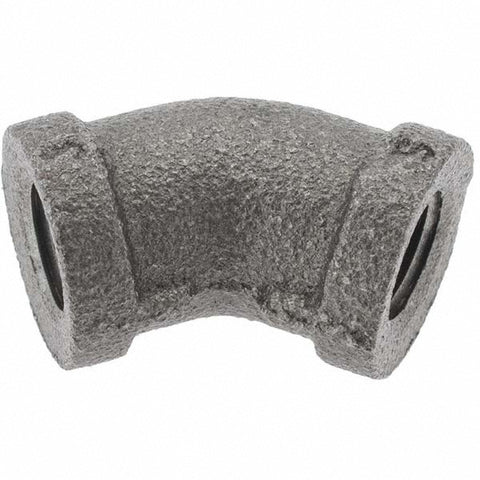 Black 45 deg Elbow: 1/4", Threaded