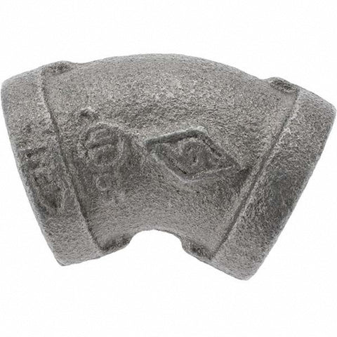 Black 45 deg Elbow: 1/2", Threaded