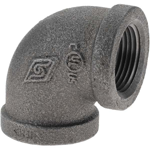 Black 90 deg Elbow: 3/4", Threaded