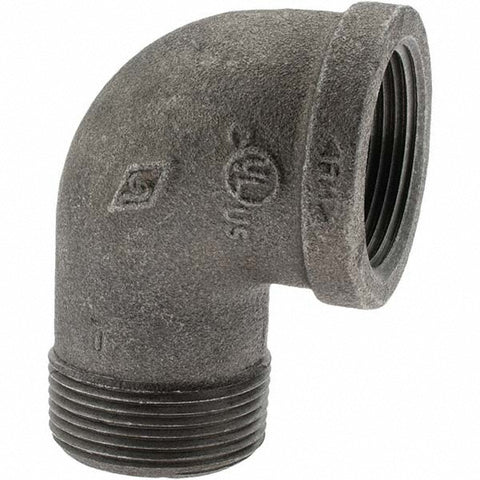 Black 90 deg Street Elbow: 1-1/4", Threaded
