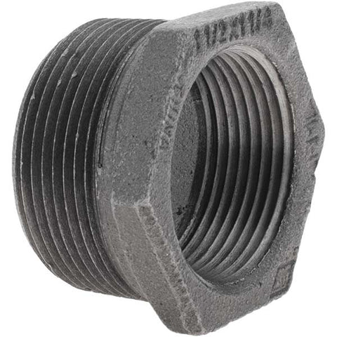 Black Bushing: 1-1/2 x 1-1/4", Threaded