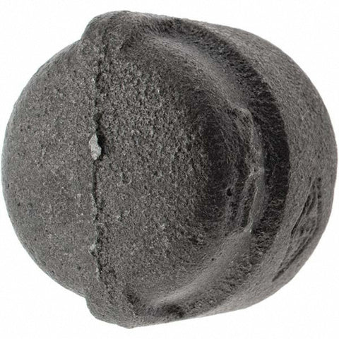 Black End Cap: 1/2", Threaded