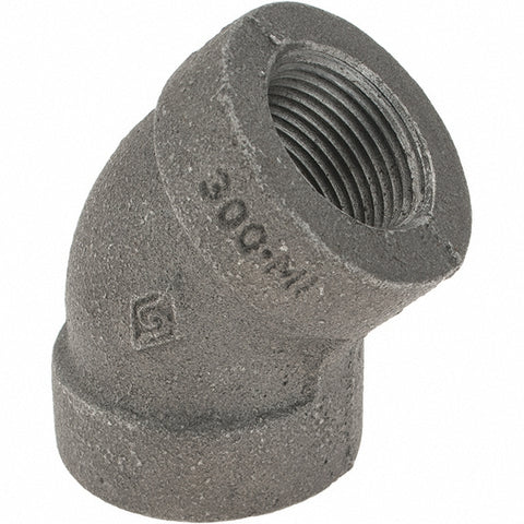 Black 45 deg Elbow: 3/4", Female