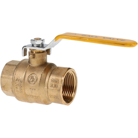 2-Way Manual Ball Valve: 1" Pipe, Full Port