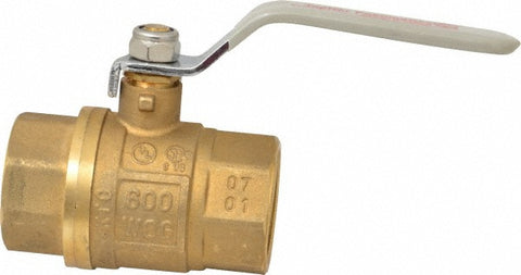 2-Way Manual Ball Valve: 1-1/4" Pipe, Full Port