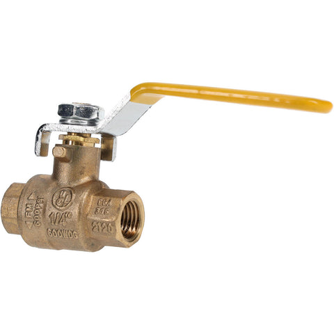 2-Way Manual Ball Valve: 1/4" Pipe, Full Port