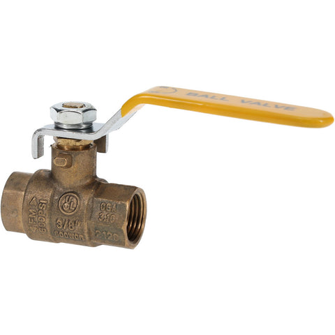 2-Way Manual Ball Valve: 3/8" Pipe, Full Port