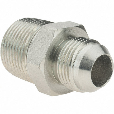 Steel Flared Tube Connector: 3/4" OD, 1-11-1/2 Thread, 37 deg Flared Angle