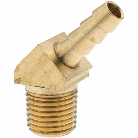 Barbed Hose Fitting: 1/4" x 1/4" ID Hose