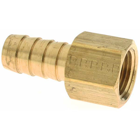 Barbed Hose Fitting: 3/8" x 1/2" ID Hose