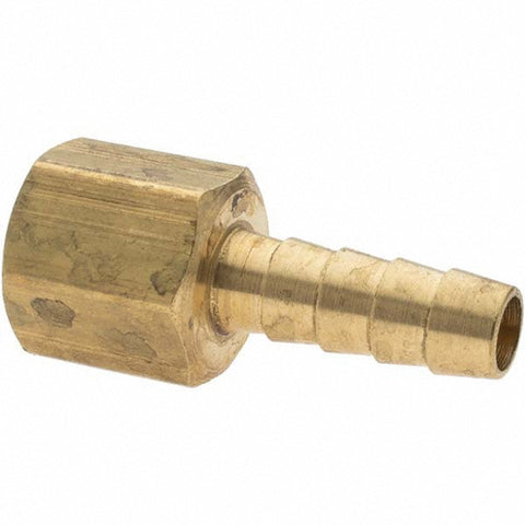 Barbed Hose Fitting: 1/4" x 5/16" ID Hose