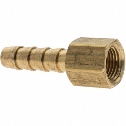 Barbed Hose Fitting: 1/8" x 1/4" ID Hose