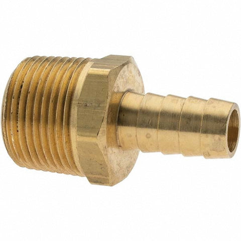 Barbed Hose Fitting: 3/4" x 1/2" ID Hose