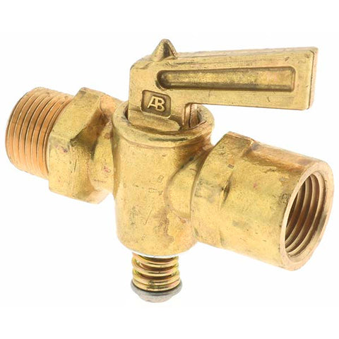 3/8" Pipe, Ground Plug Drain Drain Cock & Shutoff Valve