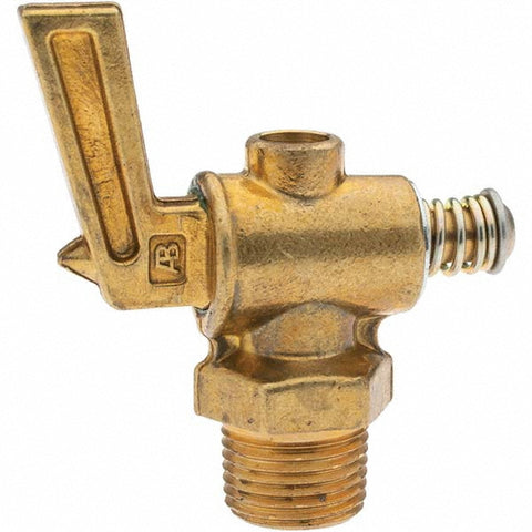 3/8" Pipe, Male Pipe Drain Cock & Shutoff Valve