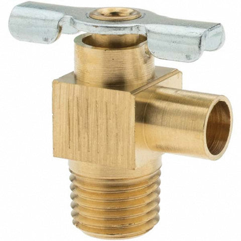 1/4" Pipe, 3/8" Tube, Tube to Male Pipe Drain Cock & Shutoff Valve