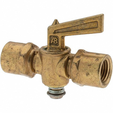 1/4" Pipe, Female Pipe to Female Pipe Drain Cock & Shutoff Valve