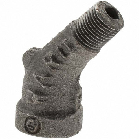 Black 45 deg Street Elbow: 1/8", Threaded