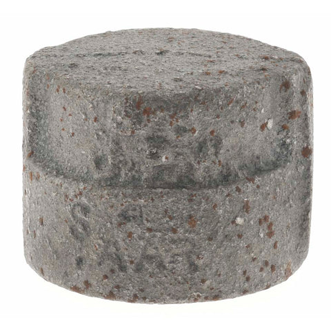 Black End Cap: 3/8", Threaded