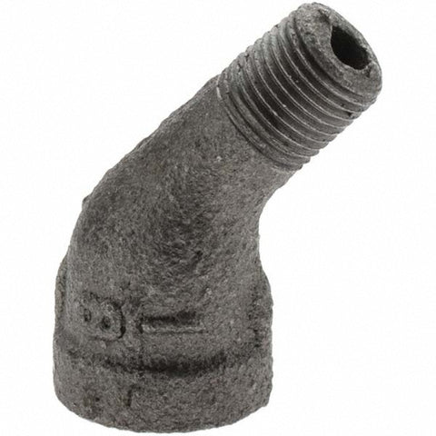 Black 45 deg Street Elbow: 1/8", Threaded
