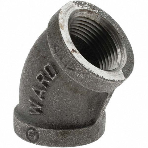 Black 45 deg Elbow: 3/4", Threaded