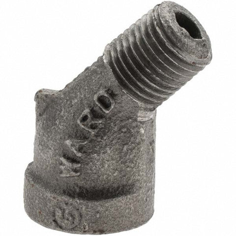 Black 45 deg Street Elbow: 1/4", Threaded