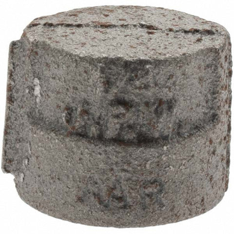 Black End Cap: 1/4", Threaded