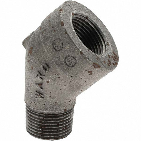 Black 45 deg Street Elbow: 3/4", Threaded