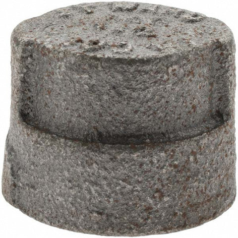 Black End Cap: 1/2", Threaded