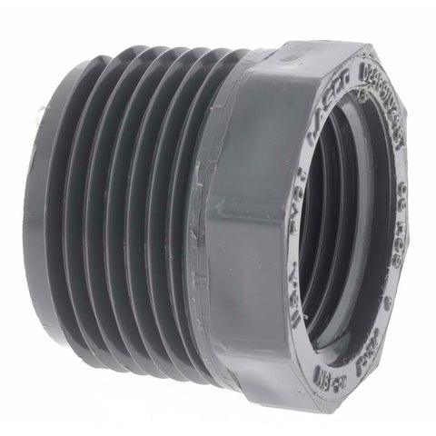 1 x 3/4" PVC Plastic Pipe Bushing