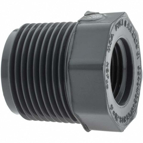1 x 1/2" PVC Plastic Pipe Bushing