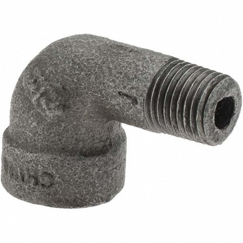 Black 90 deg Street Elbow: 1/4", Threaded