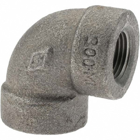 Black 90 deg Elbow: 3/8", Threaded