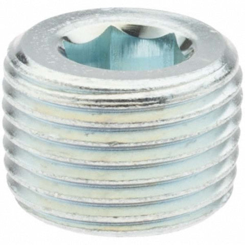 Black Countersunk Hex Plug: 3/8", Threaded