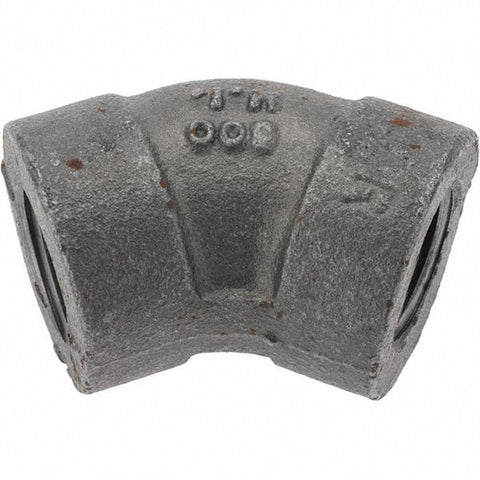 Black 45 deg Elbow: 1/2", Threaded