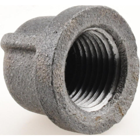 Black End Cap: 1/2", Threaded