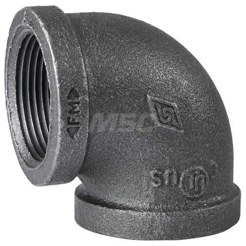 Black 90 deg Elbow: 1-1/4", Threaded