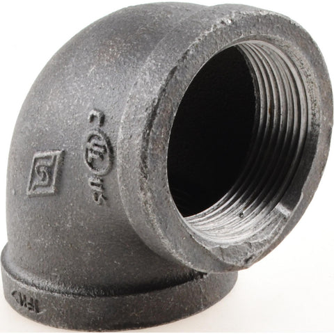 Black 90 deg Elbow: 1-1/2", Threaded