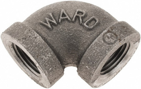 Black 90 deg Elbow: 3/8", Threaded