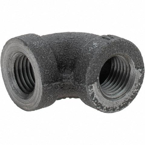 Black 90 deg Elbow: 1/4", Threaded