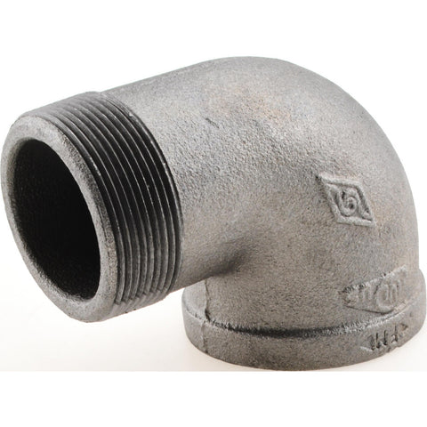 Black 90 deg Street Elbow: 2", Threaded