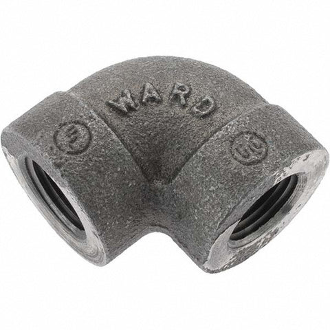 Black 90 deg Elbow: 1/2", Threaded
