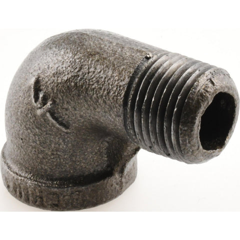 Black 90 deg Street Elbow: 1/2", Threaded