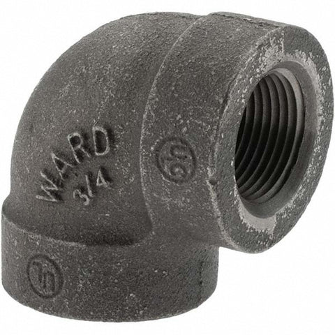 Black 90 deg Elbow: 3/4", Threaded